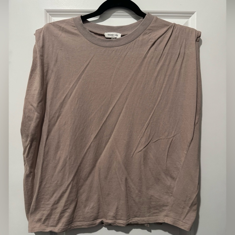 Sugar + Lips Beige Tee